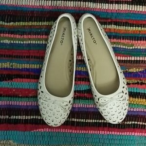 Rialto White Ballet Flats
